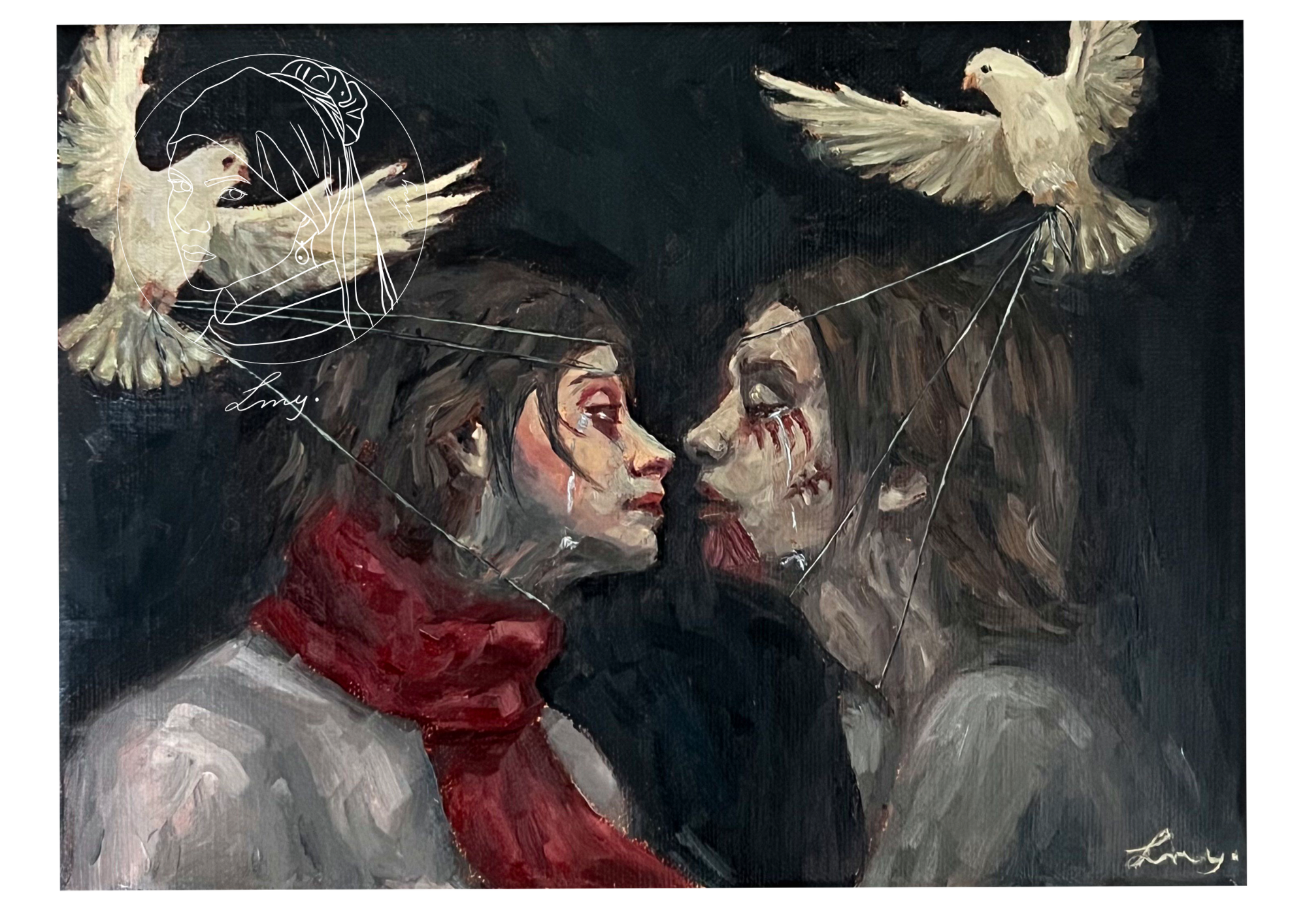 14x19 cm Print: Eren and Mikasa - Attack on Titan - The lovers who never had a chance - Romeo and Juliette inspired