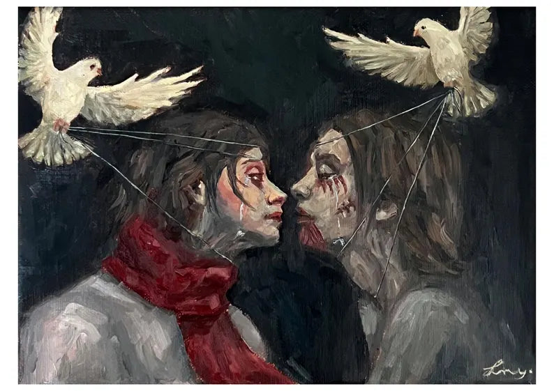 Print A4 : Eren and Mikasa - Attack on Titan - The lovers who never had a chance - Romeo and Juliette inspired