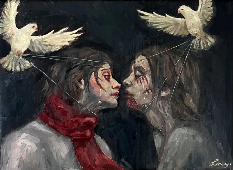 Print A4 : Eren and Mikasa - Attack on Titan - The lovers who never had a chance - Romeo and Juliette inspired