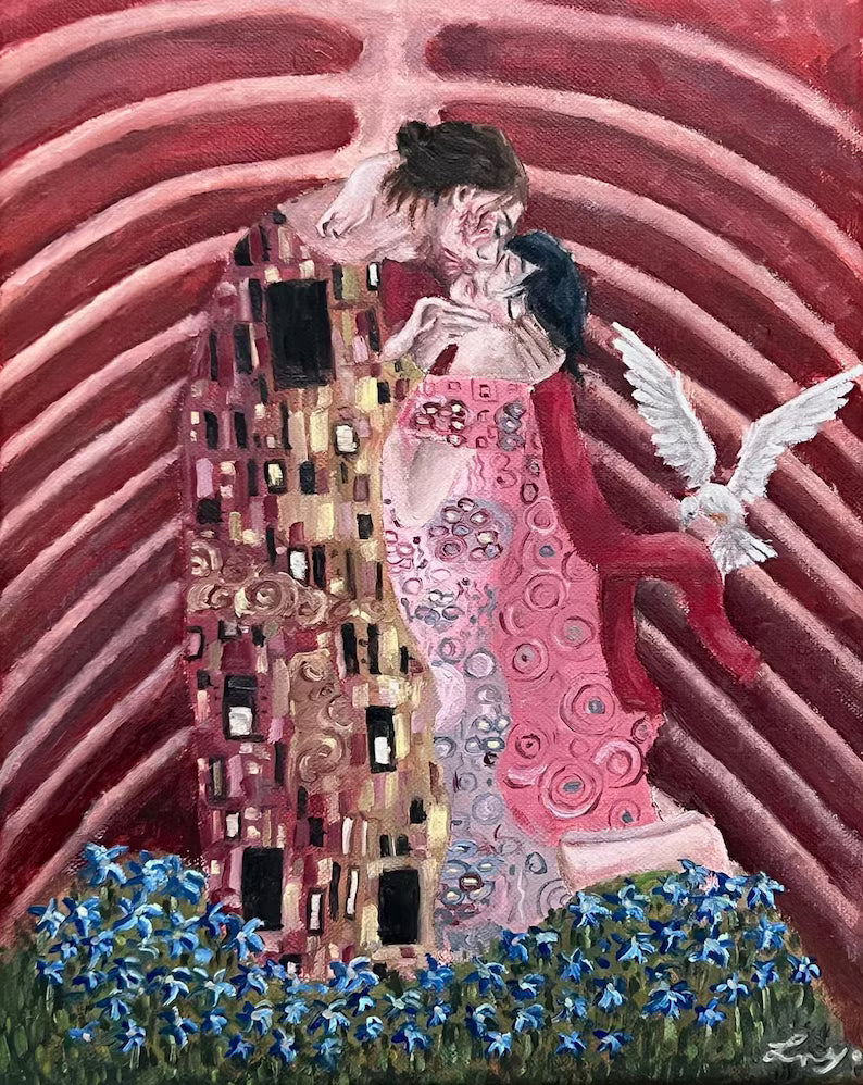 print A4 - eren x mikasa - the kiss gustav Klimt