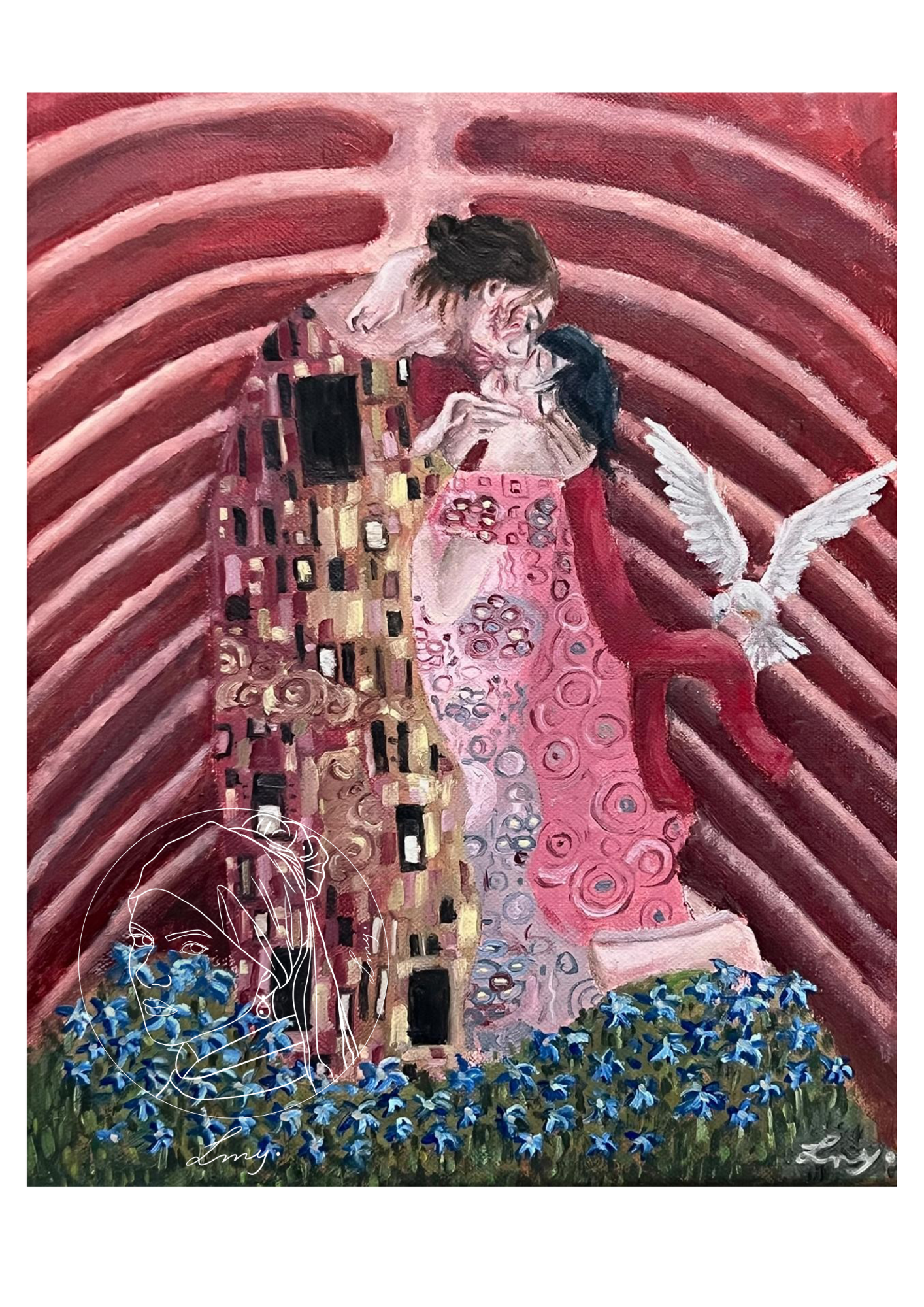 print A4 - eren x mikasa - the kiss gustav Klimt